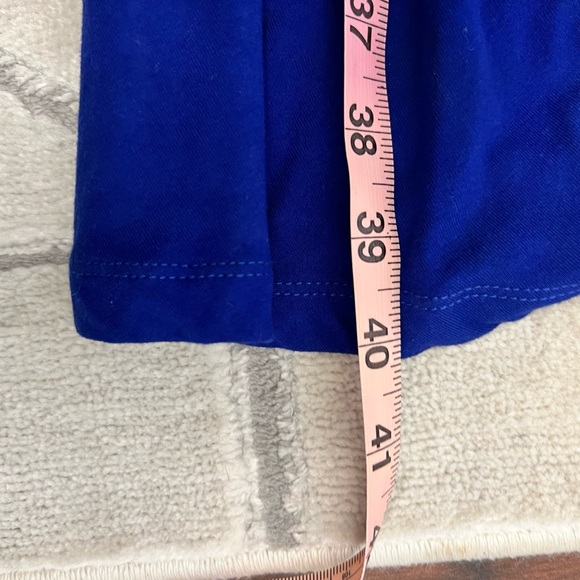 A Pea In the Pod Long Sleeve Maternity Dress Royal Blue SZ Med MIDI baby shower - Picture 7 of 8